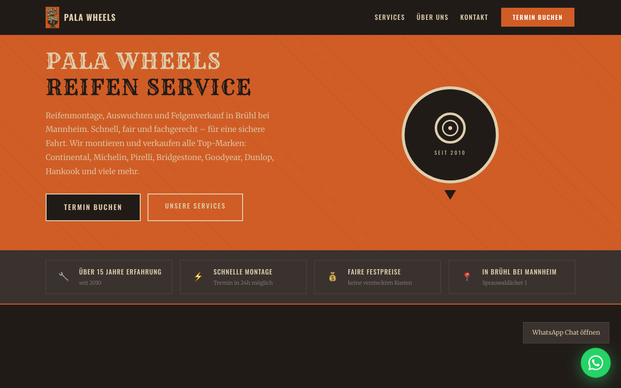 Pala Wheels Website Hero
